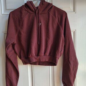 Women's Gym shark crop hoodie, Medium